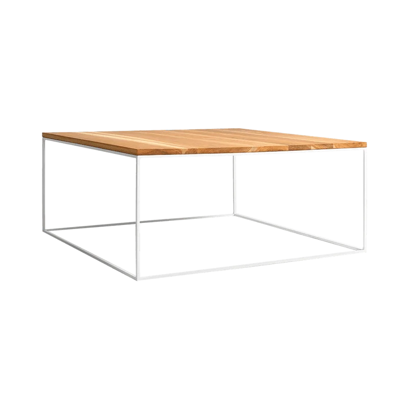 Tavolino Tensio Legno Massello 100x100 - Bianco