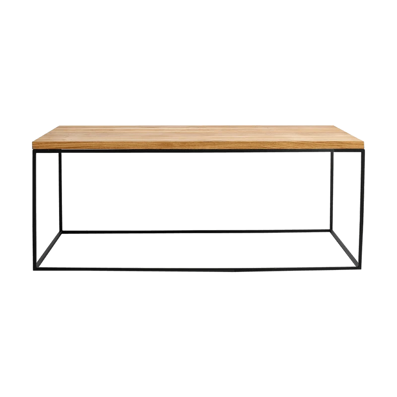 Tavolino TENSIO WOOD 100x60, impiallacciatura rovere, nero