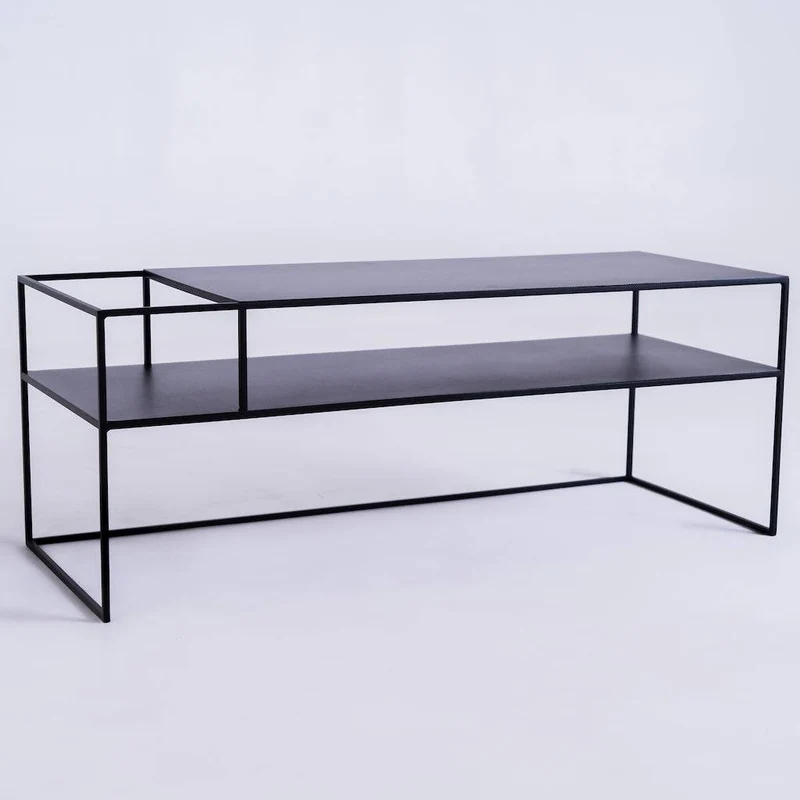 Tavolo RTV SENSO FLOWER METAL 120x45 L - nero