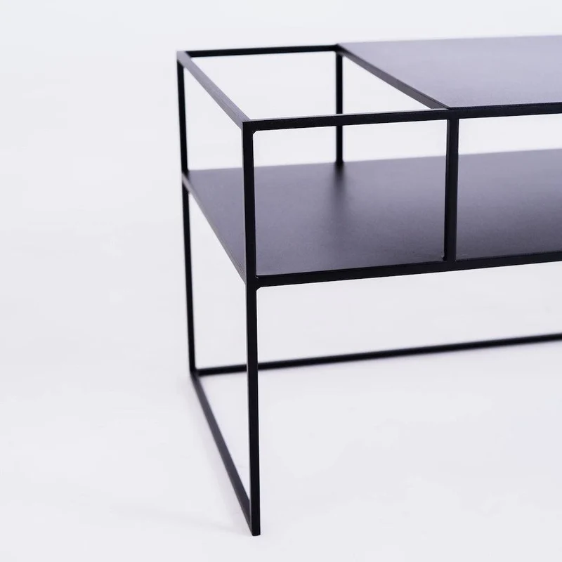 Tavolo RTV SENSO FLOWER METAL 120x45 L - nero