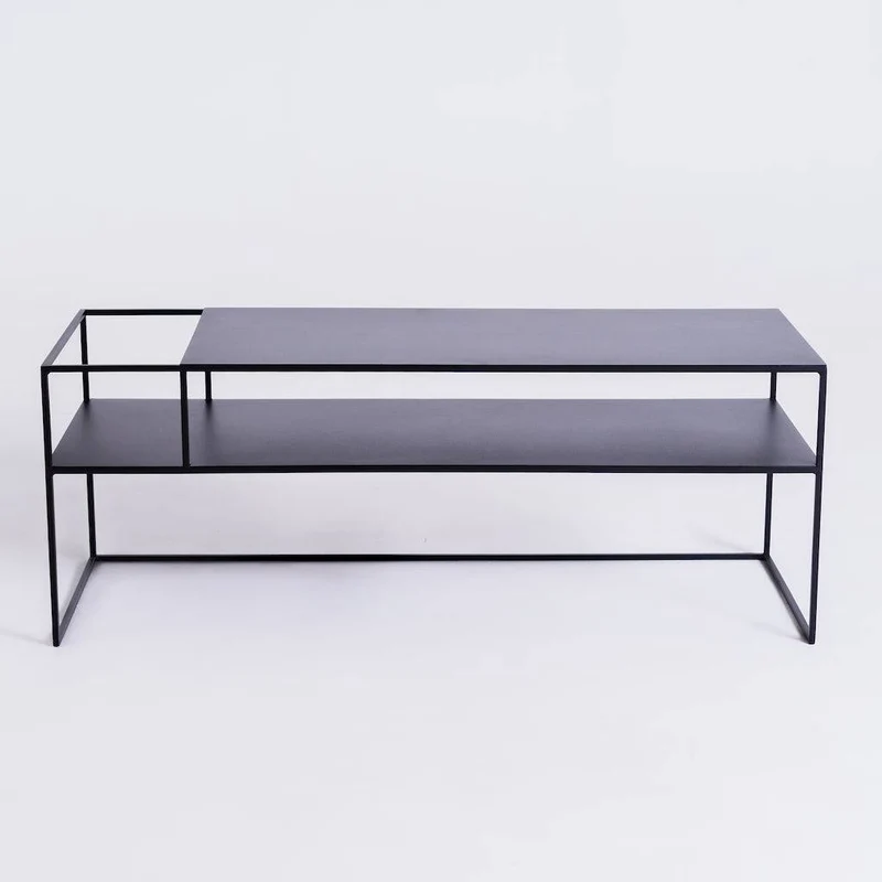Tavolo RTV SENSO FLOWER METAL 120x45 L - nero