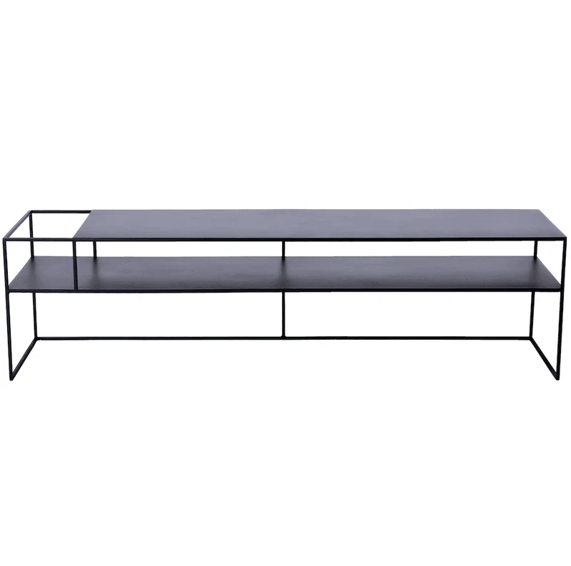 Tavolo RTV SENSO FLOWER METAL 170x45 L - nero