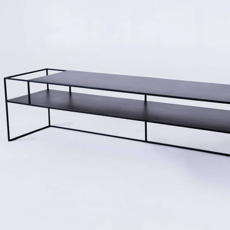 Tavolo RTV SENSO FLOWER METAL 170x45 L - nero