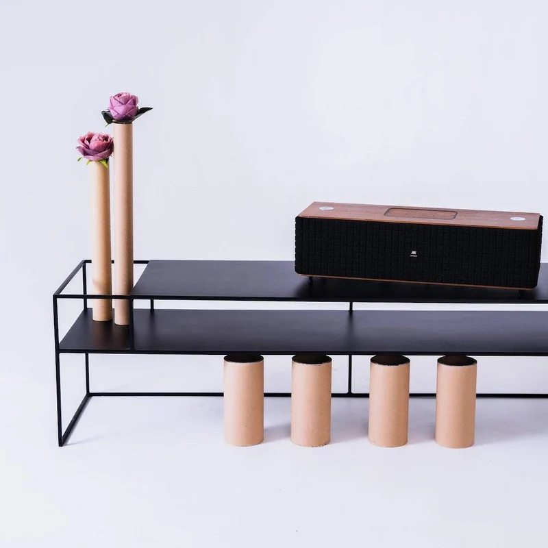 Tavolo RTV SENSO FLOWER METAL 170x45 L - nero