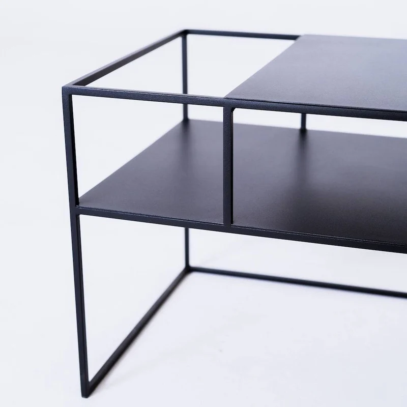 Tavolo RTV SENSO FLOWER METAL 170x45 L - nero