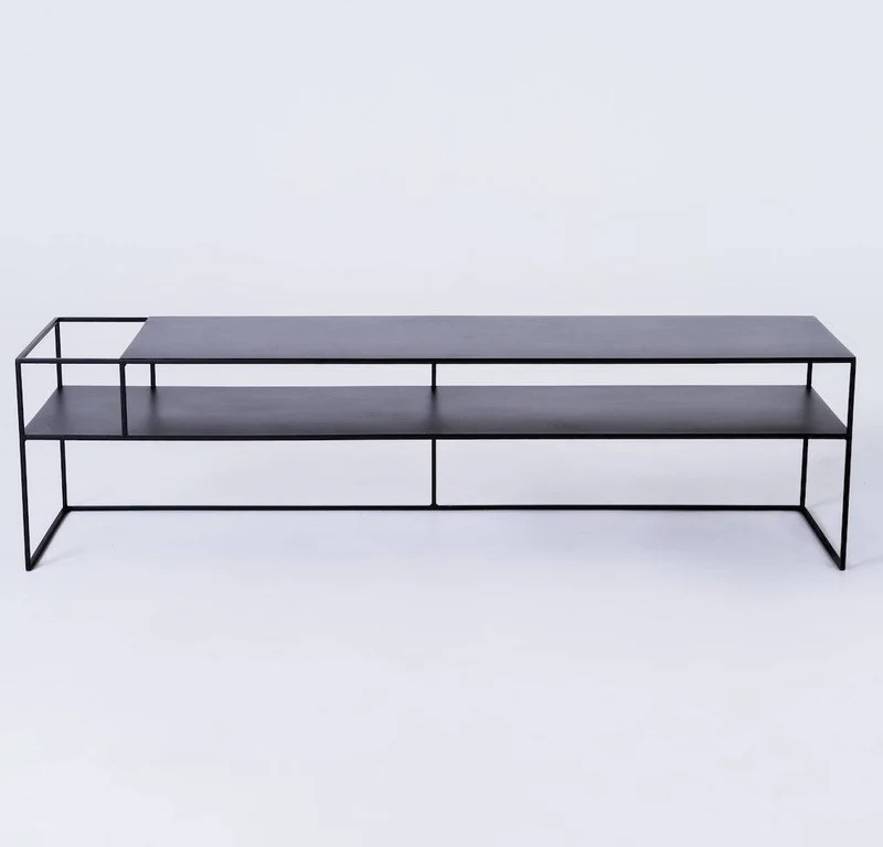 Tavolo RTV SENSO FLOWER METAL 170x45 L - nero
