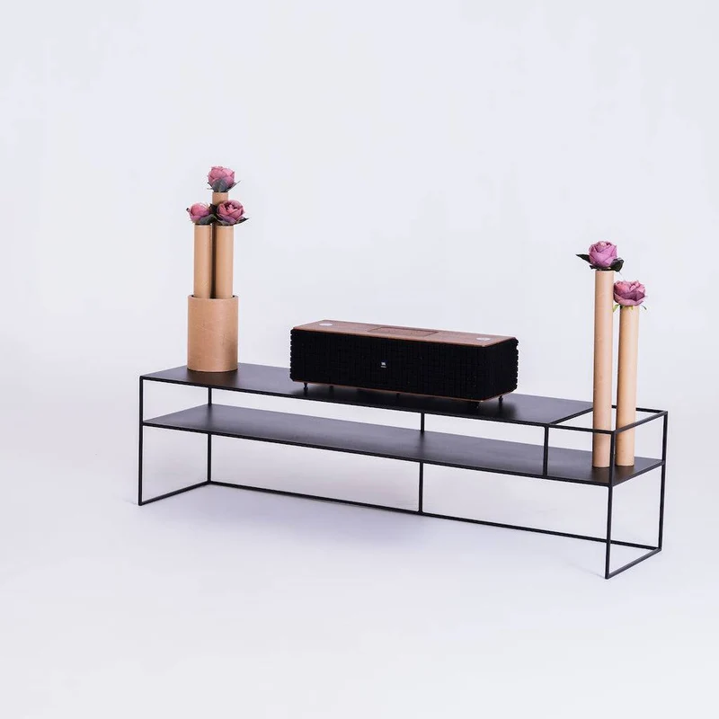 Tavolo RTV SENSO FLOWER METAL 170x45 P - nero