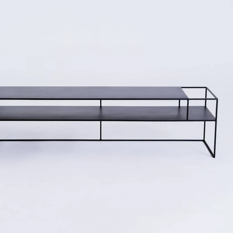 Tavolo RTV SENSO FLOWER METAL 170x45 P - nero