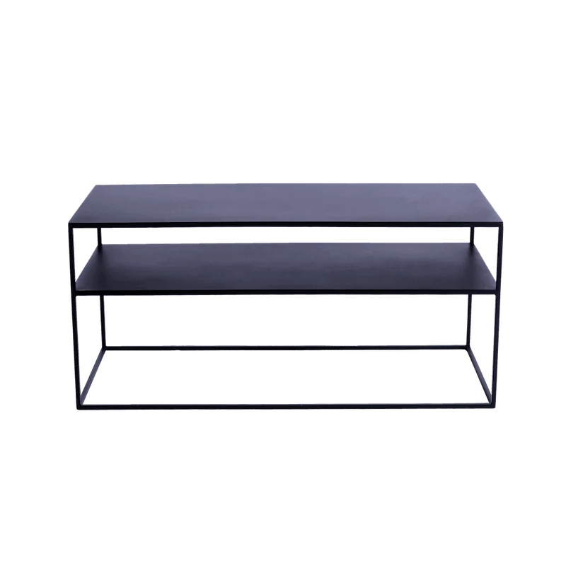 Tavolino RTV TENSIO 2 FLOOR METAL 100x45 - Nero