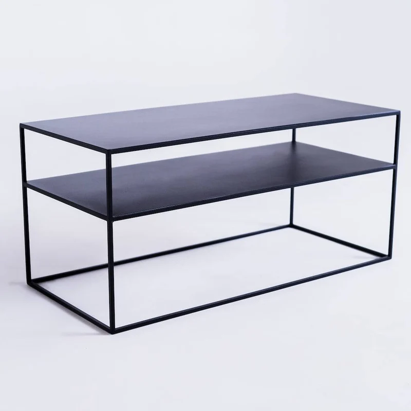 Tavolino RTV TENSIO 2 FLOOR METAL 100x45 - Nero
