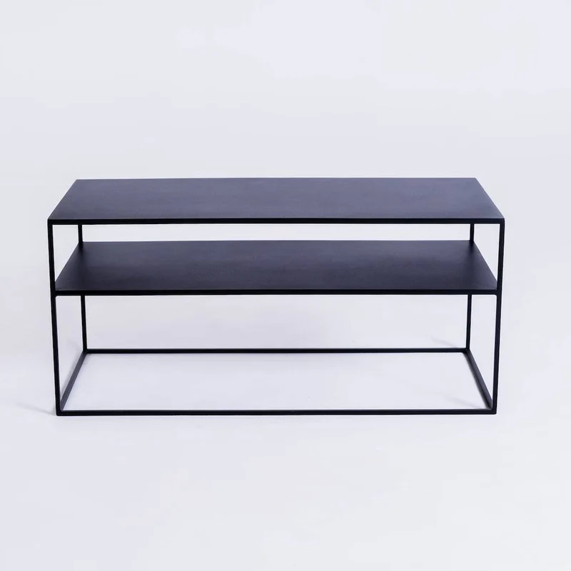 Tavolino RTV TENSIO 2 FLOOR METAL 100x45 - Nero