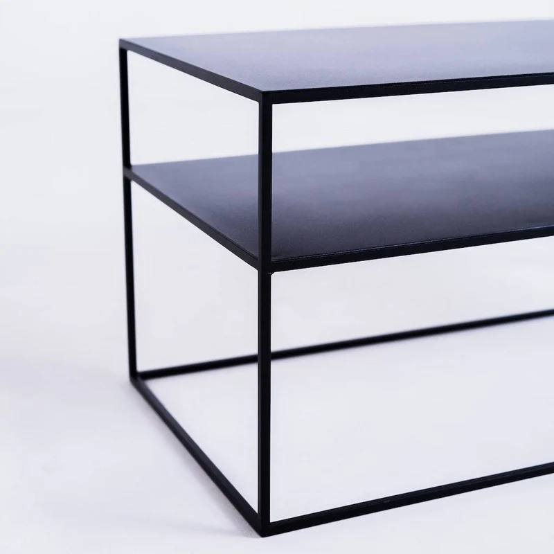 Tavolino RTV TENSIO 2 FLOOR METAL 100x45 - Nero