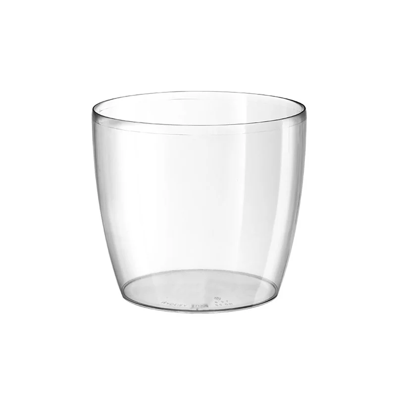Vaso Cachepot Indoor Finitura Lucida Tera Madeira Clear Ø26 cm in Plastica Trasparente