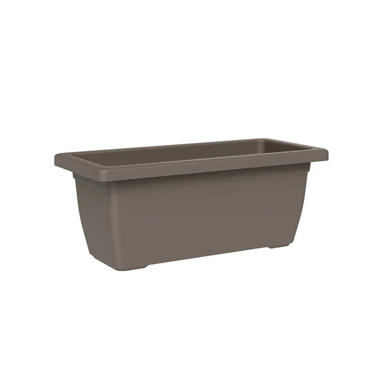 Vaso Rettangolare a Cassettone Outdoor Tera Tikal Sand 52x30 cm in Plastica Sabbia