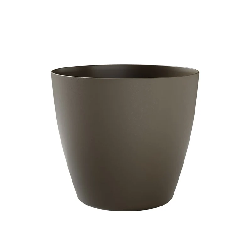 Vaso Rotondo Indoor e Outdoor Tera Bayon Kit Sand Ø35 cm in Plastica Sabbia