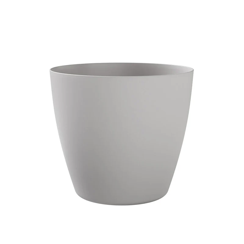 Vaso Rotondo Indoor e Outdoor Tera Bayon Kit Cloud Ø30 cm in Plastica Grigio Chiaro