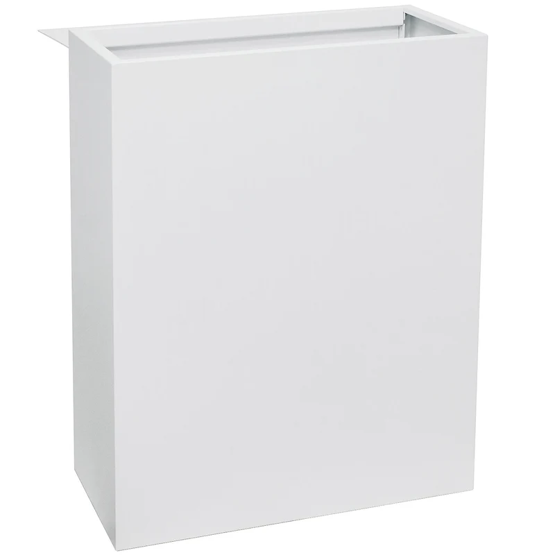 Pattumiera per Raccolta Differenziata 2 Scomparti 120 L 60x30x80 cm in Acciaio Verniciato Bianco