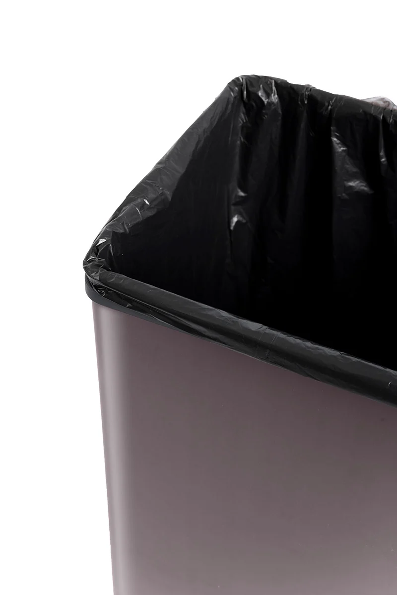 Pattumiera Alta 54L Interno Esterno Keter Verto Recycle 43,5x26,5x68,7 cm con Bordo Copri Sacco in Plastica Rosa Perla