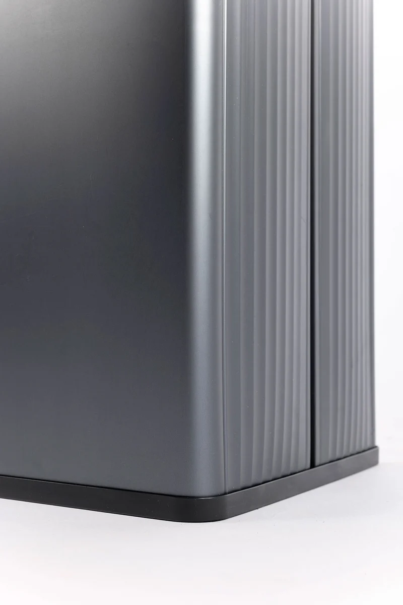 Pattumiera Alta 54L Interno Esterno Keter Verto Recycle 43,5x26,5x68,7 cm con Bordo Copri Sacco in Plastica Blu Perla