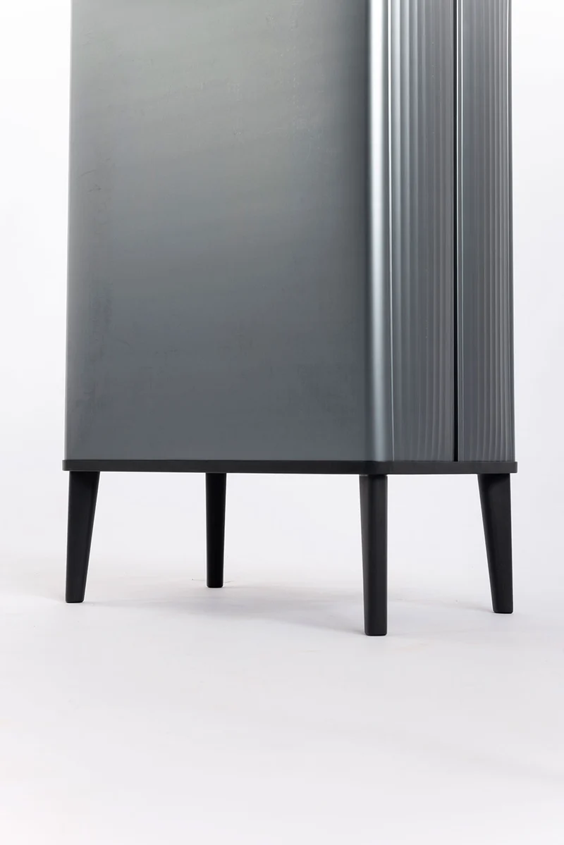 Pattumiera Alta 54L Keter Verto High 43,5x26,5x68,7 cm in Plastica Grigio Perla