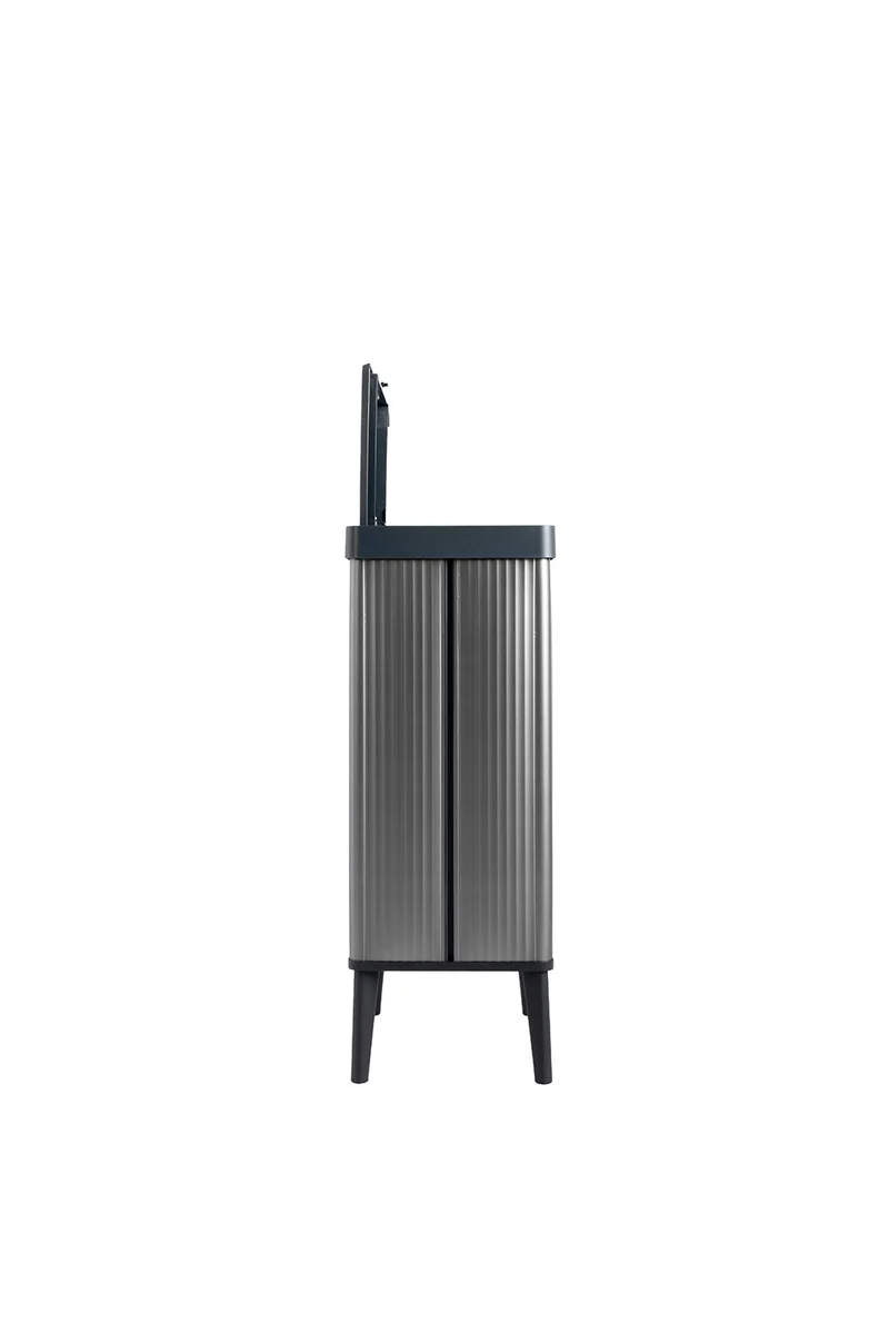 Pattumiera Alta 54L Keter Verto High 43,5x26,5x68,7 cm in Plastica Grigio Perla