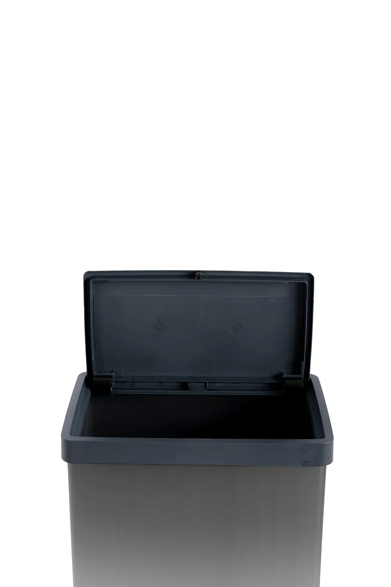 Pattumiera Alta 54L Keter Verto High 43,5x26,5x68,7 cm in Plastica Grigio Perla
