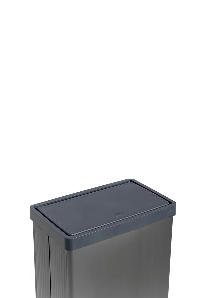 Pattumiera Alta 54L Keter Verto High 43,5x26,5x68,7 cm in Plastica Grigio Perla