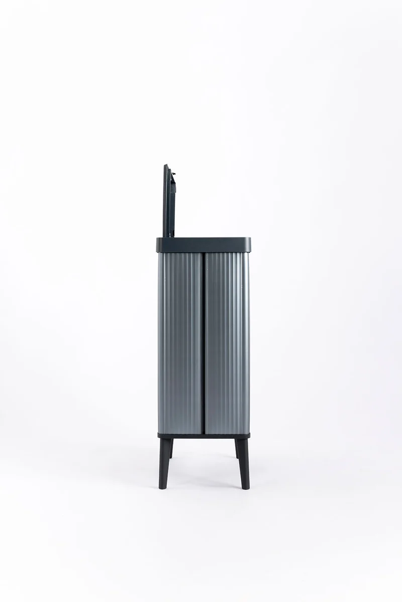 Pattumiera Alta 54L Keter Verto High 43,5x26,5x68,7 cm in Plastica Blu Perla