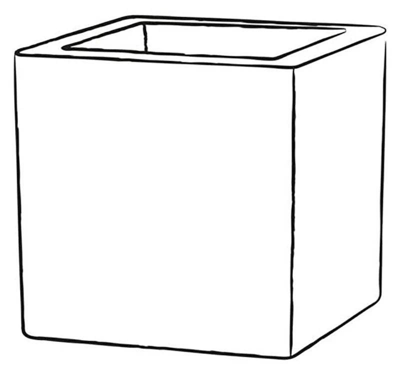 Vaso in Polietilene Schio Cubo 25 Granite Varie Misure