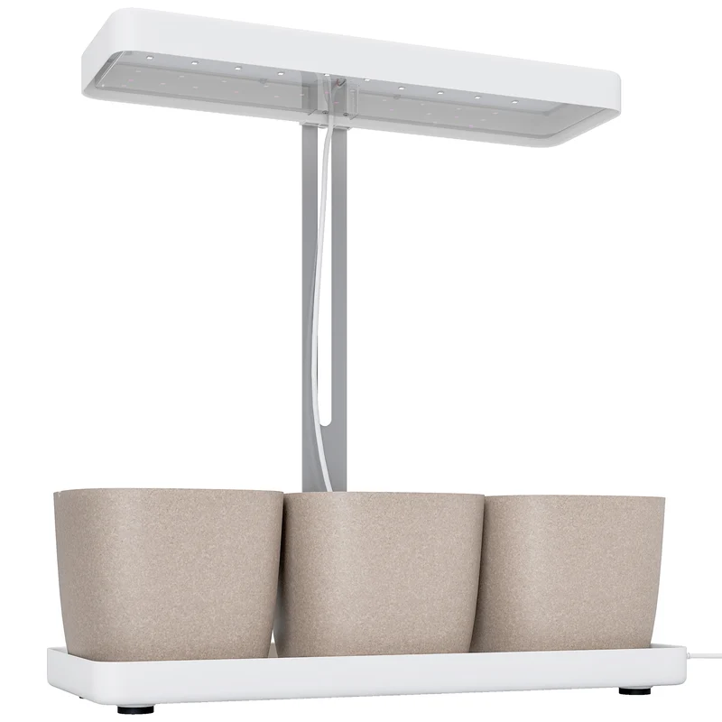 Lampade per Pianta 42 Luci LED con 3 Vasi Timer e Illuminazione Regolabile Bianco