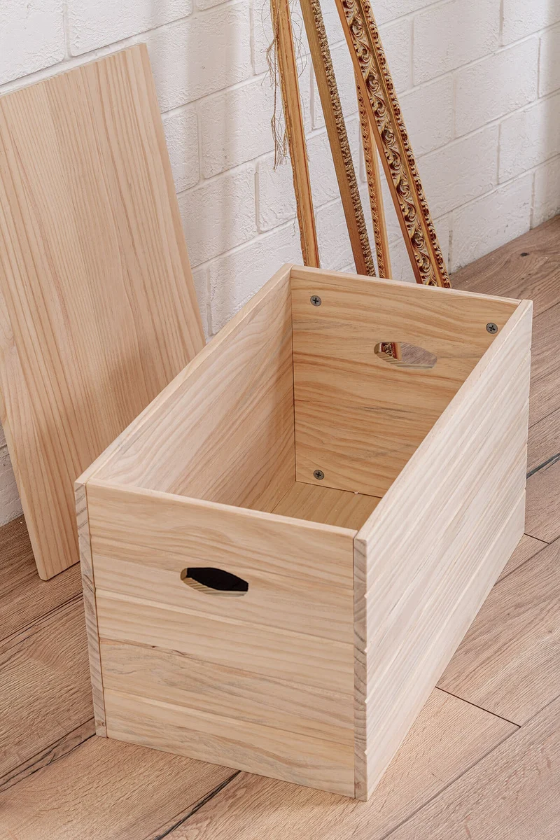 Cassapanca Baule in Legno 80x35x35 cm Panda