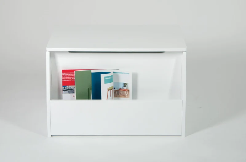 Cassapanca Baule in Legno 66x51x42,5 cm Giada Bianco