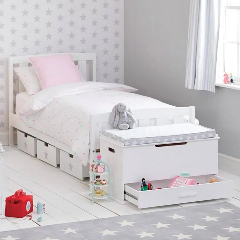 Cassapanca Baule in Legno 90x38,5x47 cm Sabrina Bianco