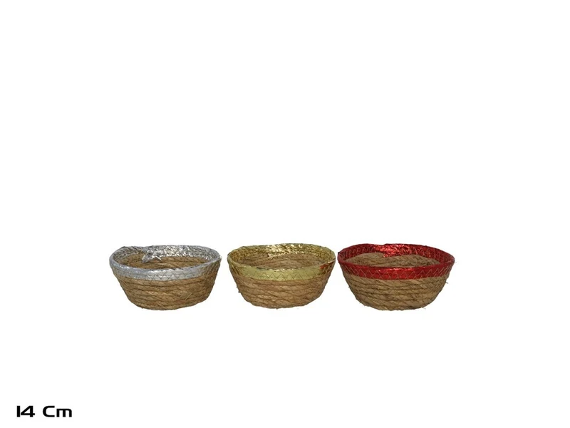 Cestino rotondo almagro 14x6cm-disponibile in 3 assortimenti