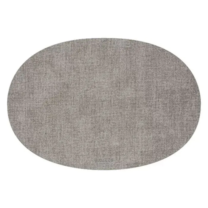 TOVAGLIETTA OVALE DOUBLE FACE FABRIC GRIGIO CIELO 34X48CM