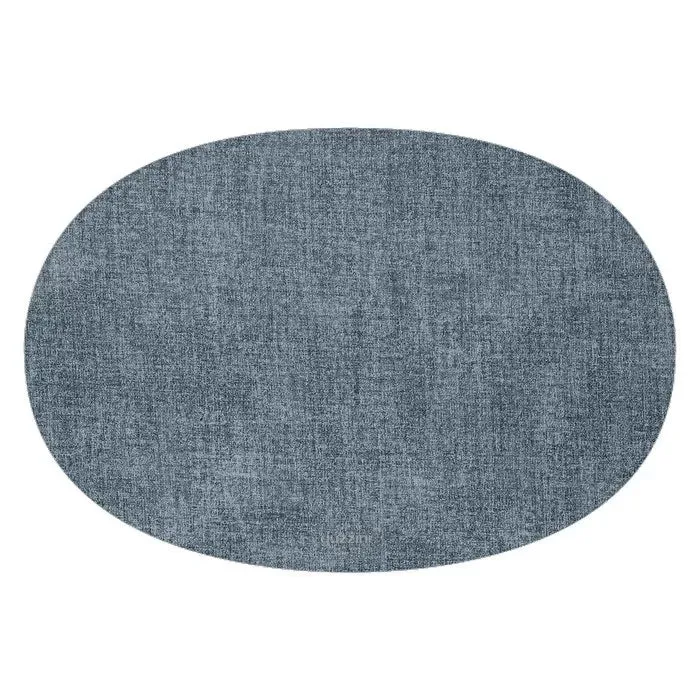 TOVAGLIETTA OVALE DOUBLE FACE FABRIC BLU 34X48CM