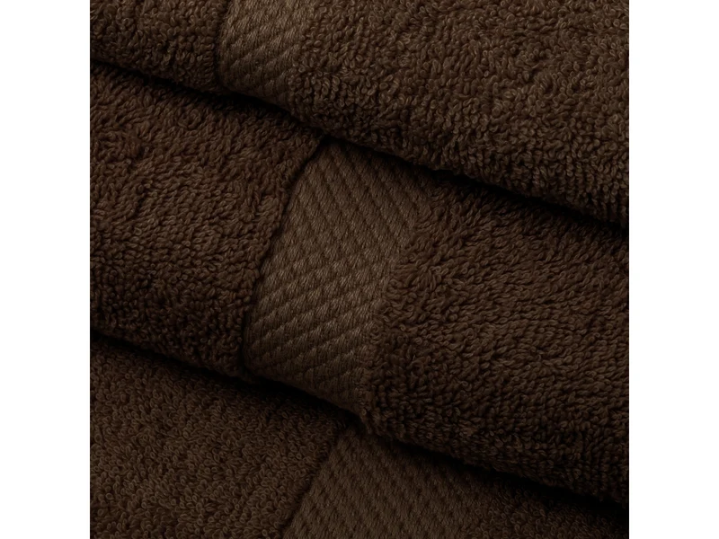 Set asciugamano towel toletta 100% cotone cioccolato 30x50cm