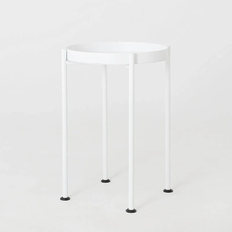 Tavolino laterale HANNA METAL - bianco