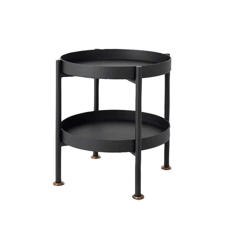 Tavolino da caffè HANNA METAL doppio - nero