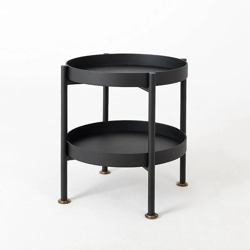 Tavolino da caffè HANNA METAL doppio - nero