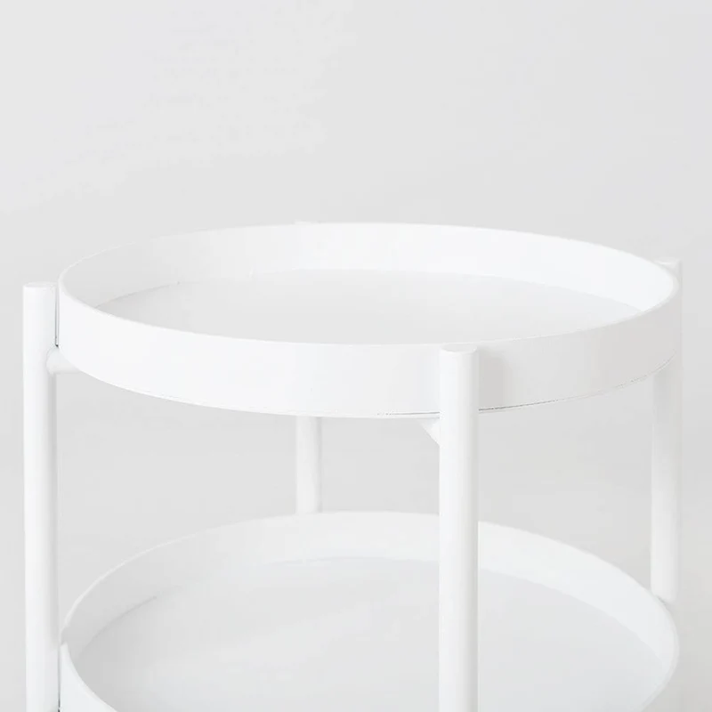 Tavolino laterale HANNA METAL 40-2F - bianco