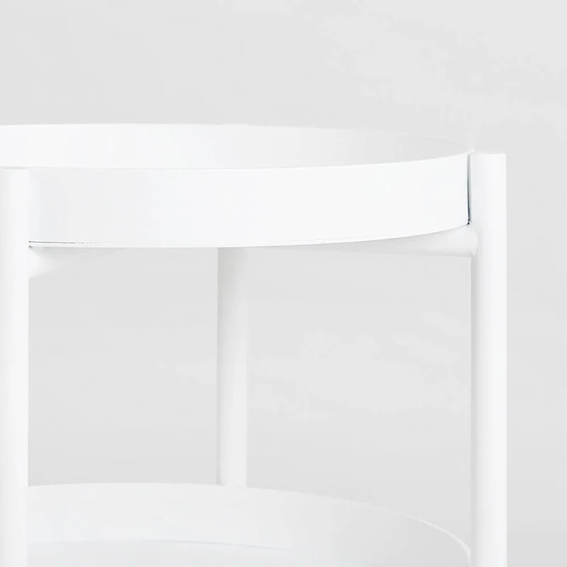 Tavolino laterale HANNA METAL 40-2F - bianco