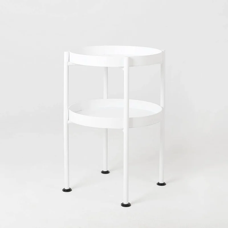 Tavolino laterale HANNA METAL 40-2F - bianco
