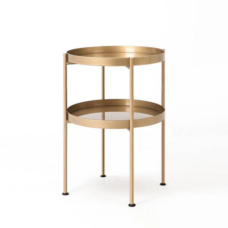 Tavolino laterale HANNA METAL 40-2F - oro