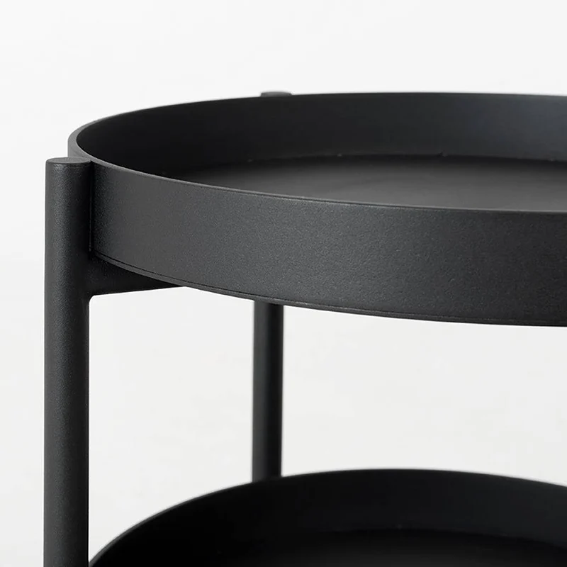 Tavolino laterale HANNA METAL 40-2F - nero
