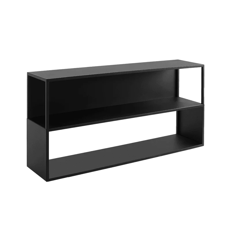 Libreria HYLLER SIDE METAL 150x75, nero