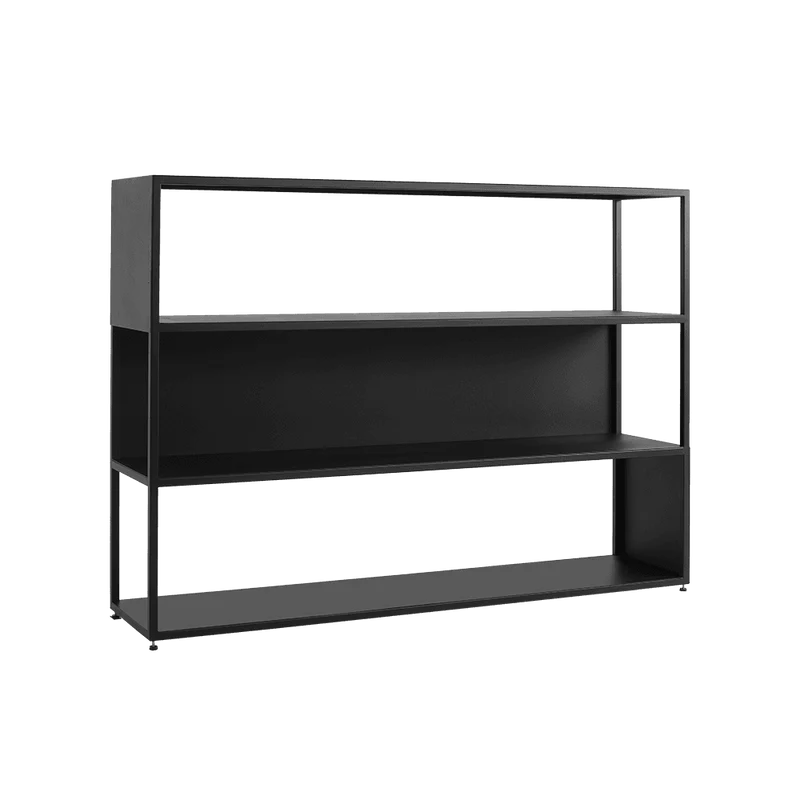 Libreria HYLLER SIDE METAL 150x110 nero