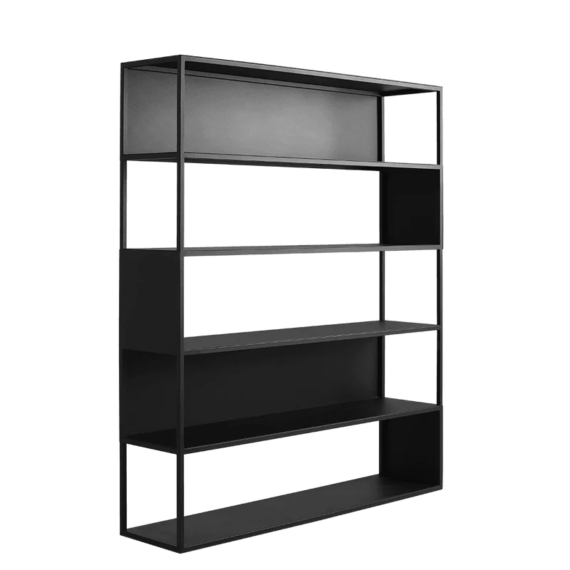 Libreria HYLLER SIDE METAL 150x180 nero