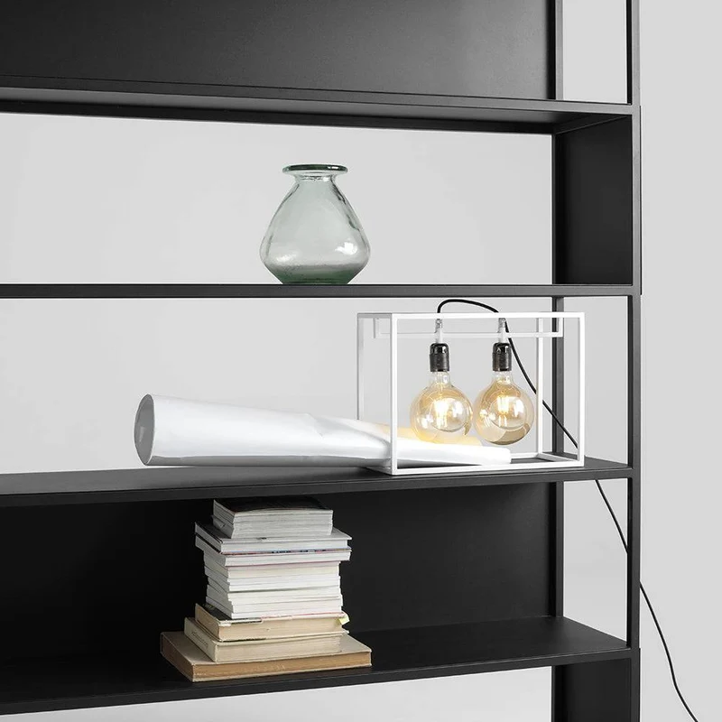 Libreria HYLLER SIDE METAL 150x180 nero