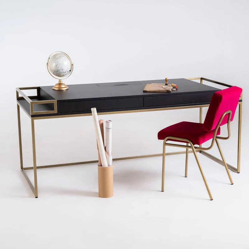 Scrivania K16 Nero 140 - Oro